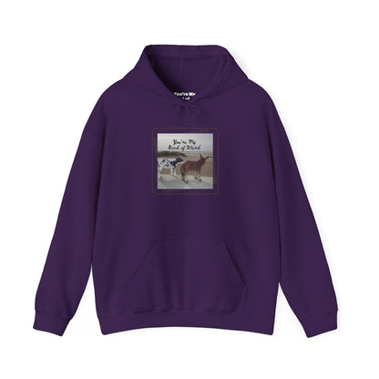 Cozy Fleece Hoodie with Three-Panel Design, Animal Lover Gift, Casual Wear, Graphic Sweatshirt, Winter Apparel