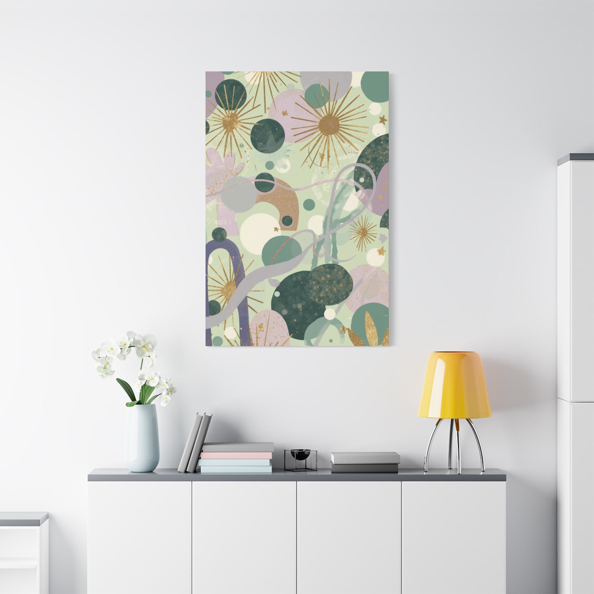 Dopamine Abstract Celestial Shapes Matte Canvas - You're My Kind of Weird