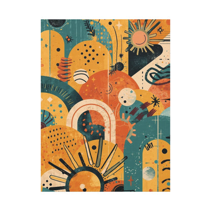 Dopamine Fun Abstract Retro Sunset Collage Canvas - You're My Kind of Weird