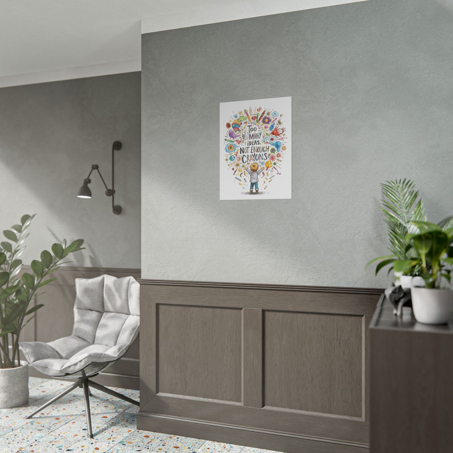 Too Many Ideas, Not Enough Crayons Art Print Poster - You're My Kind of Weird