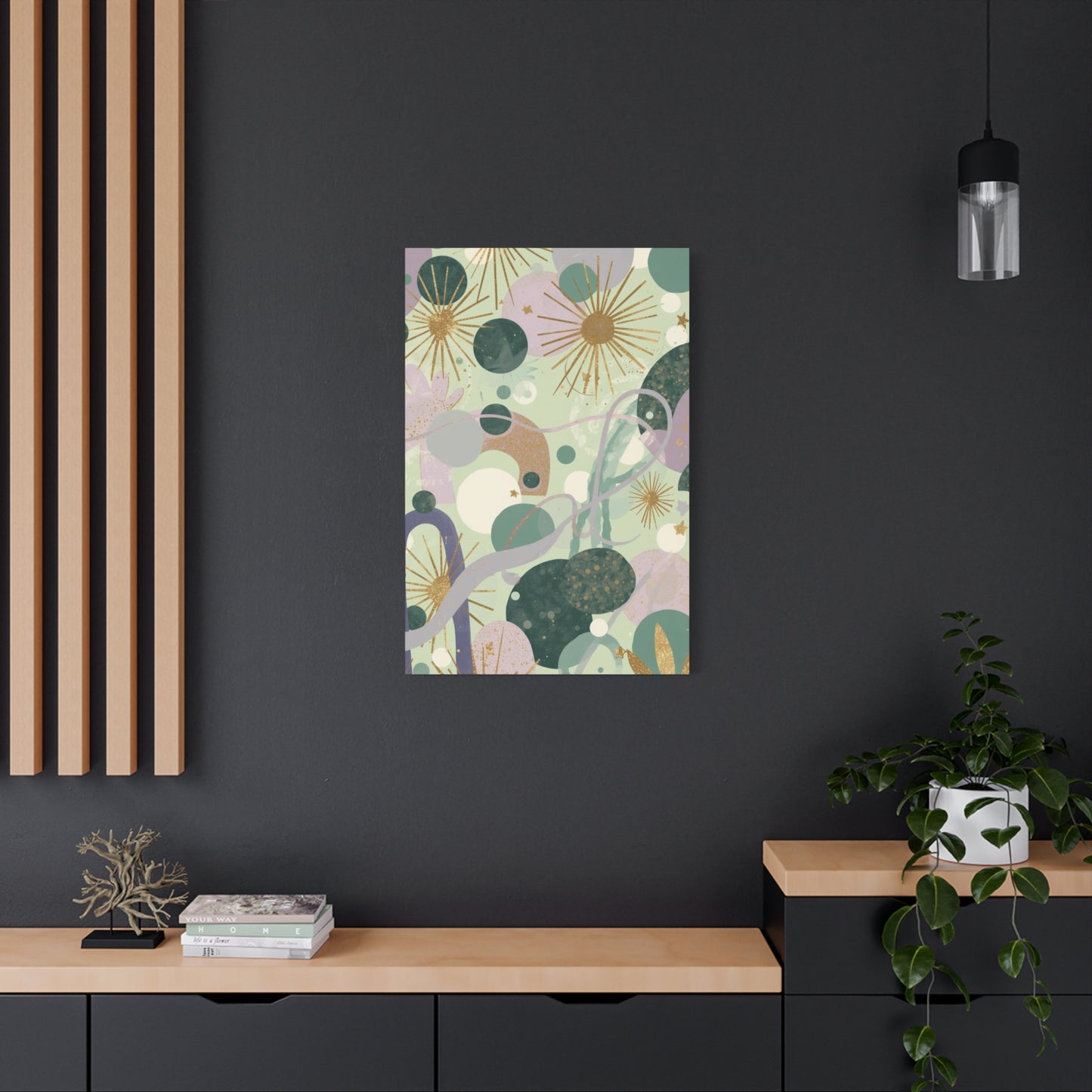 Dopamine Abstract Celestial Shapes Matte Canvas - You're My Kind of Weird