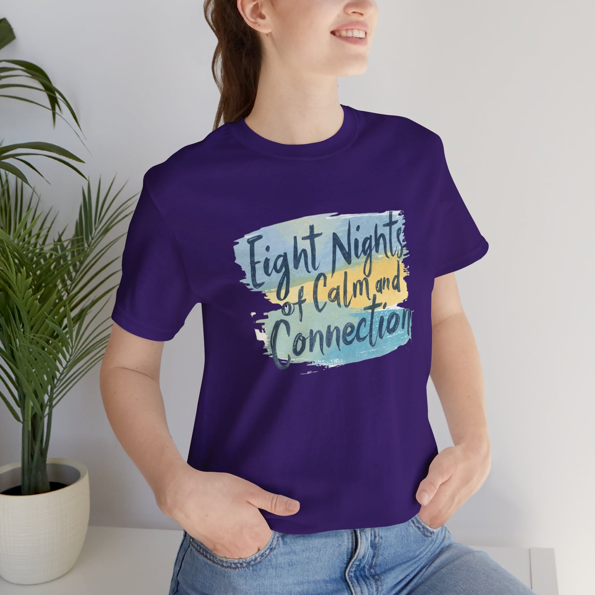 Eight Nights of Calm and Connection Hanukkah Shirt | Mindful Holiday Tee | Jewish Festival of Lights Shirt - You're My Kind of Weird