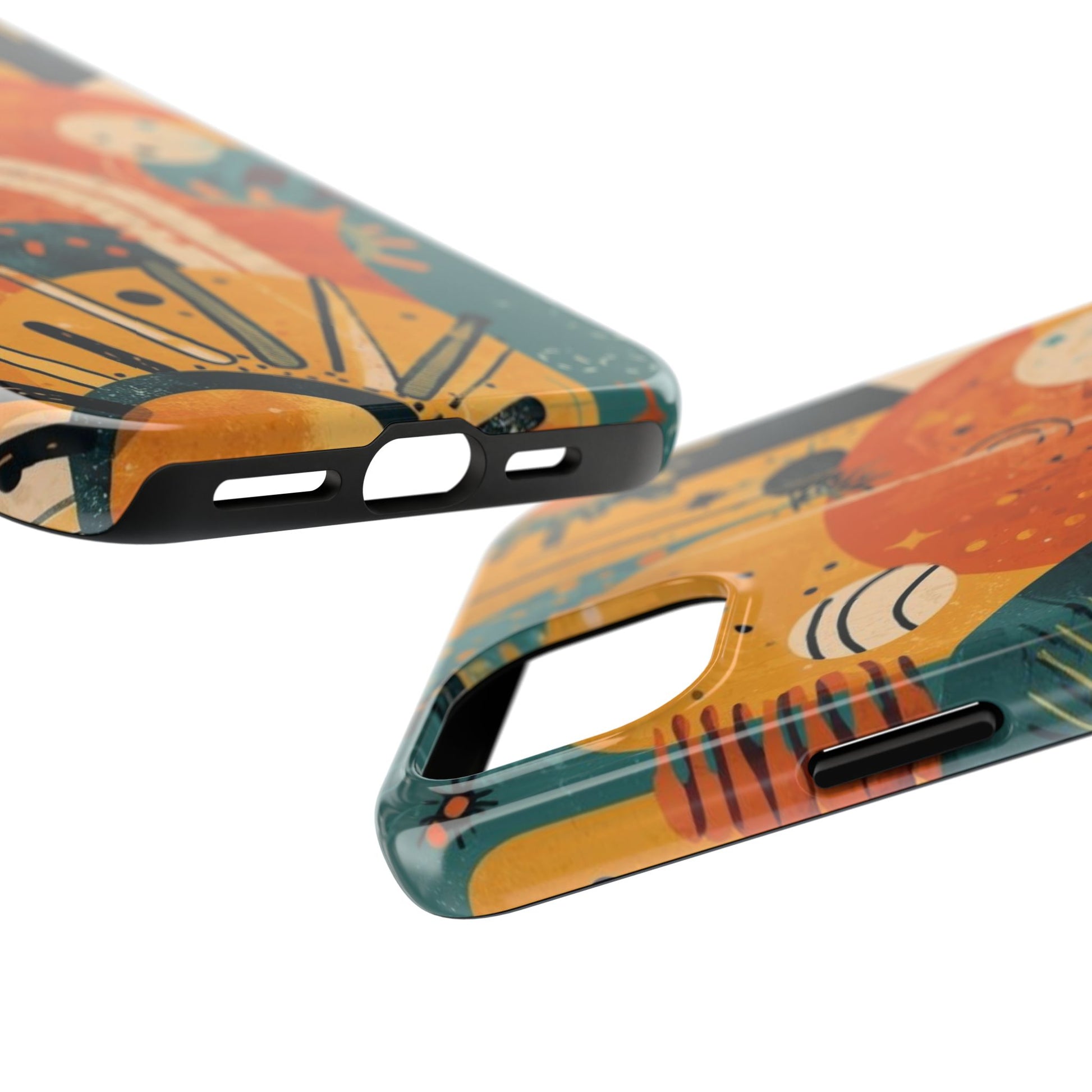 Dopamine Abstract Retro Sun and Moon iPhone Case | Tough Phone Cases - You're My Kind of Weird