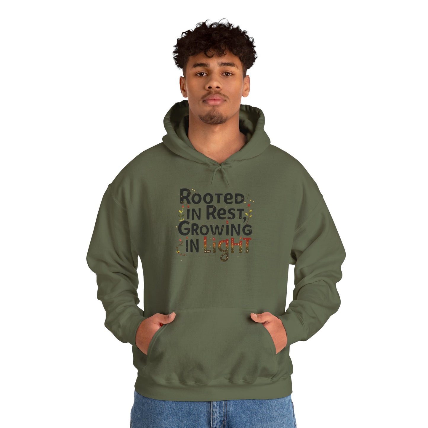 Rooted in Rest, Growing in Light Hoodie | Cozy Kwanzaa Sweatshirt - You're My Kind of Weird