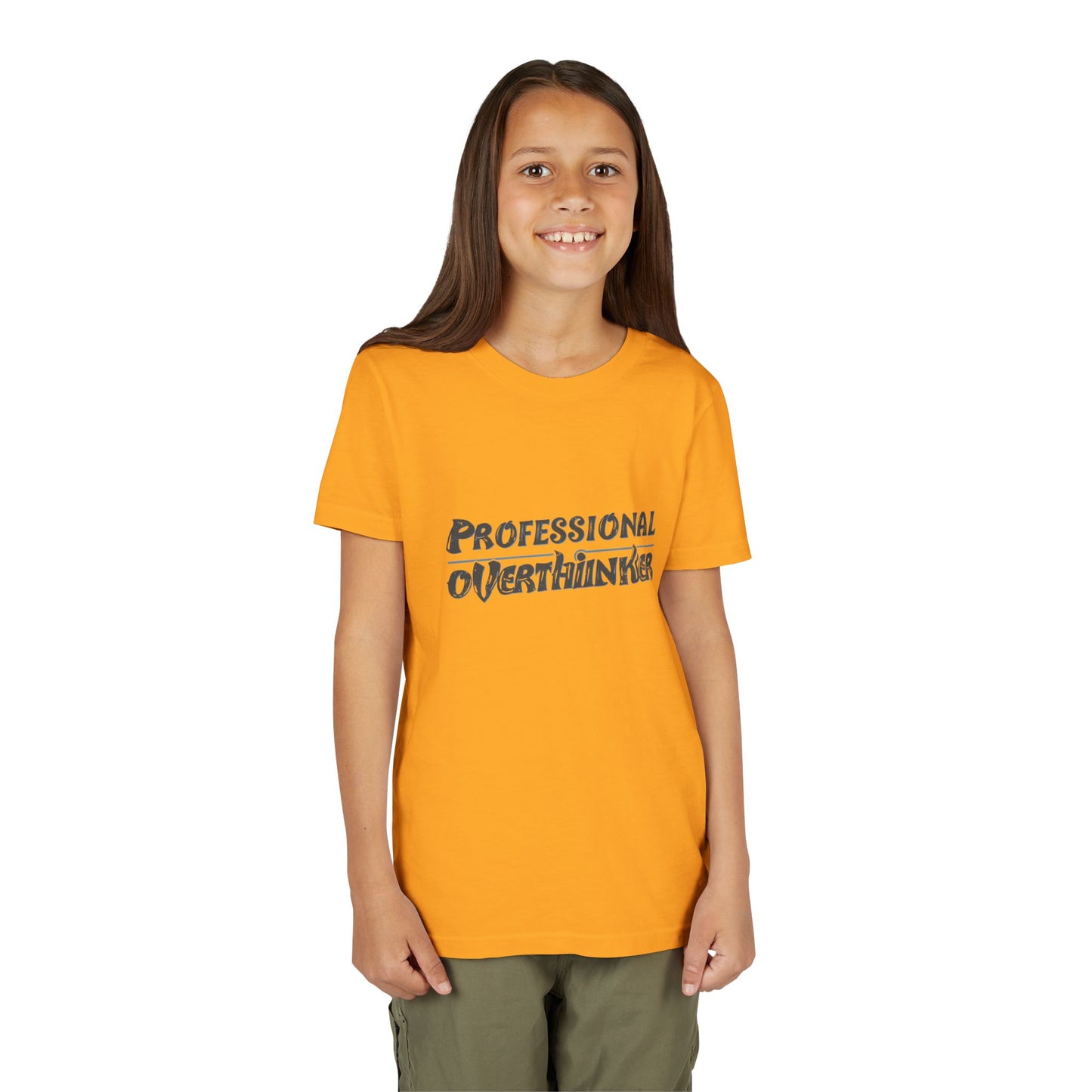 Professional Overthinker Kids T-Shirt – Soft Youth Tee for Creative Thinkers - You're My Kind of Weird