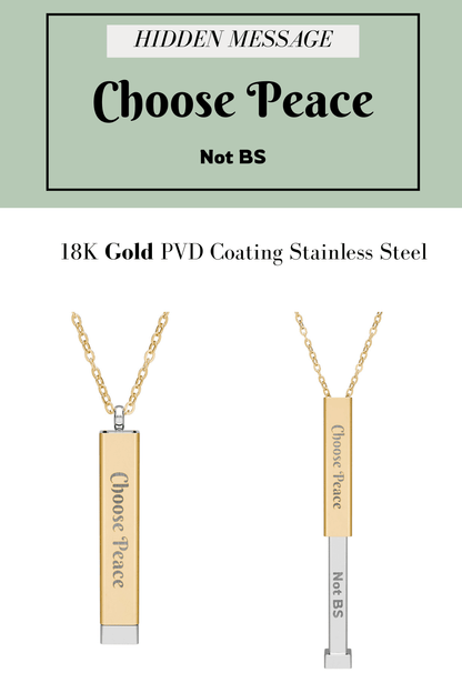 Hidden Message Necklace, Sliding Bar Necklace - You're My Kind of Weird