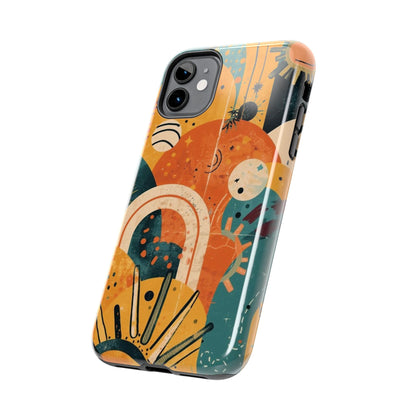 Dopamine Abstract Retro Sun and Moon iPhone Case | Tough Phone Cases - You're My Kind of Weird