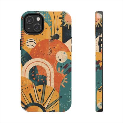 Dopamine Abstract Retro Sun and Moon iPhone Case | Tough Phone Cases - You're My Kind of Weird