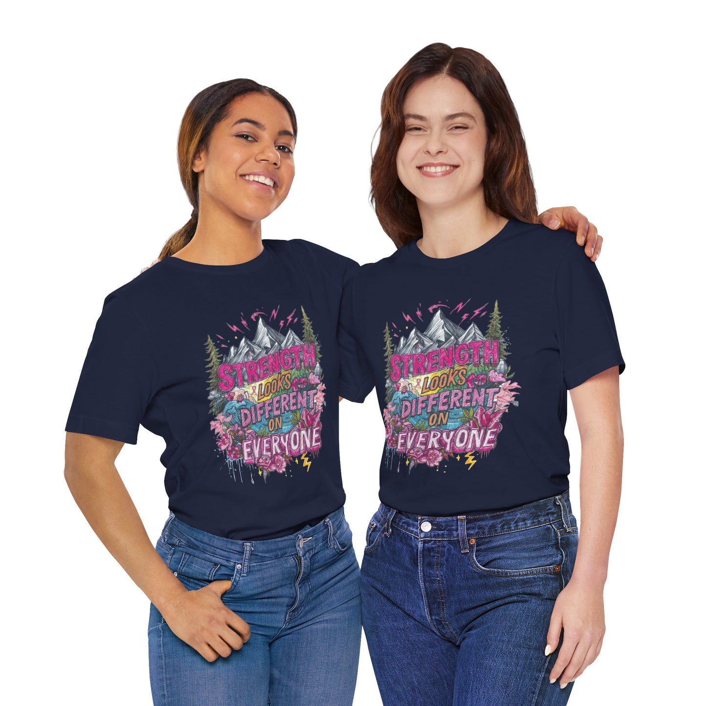 Strength Looks Different Mountainscape Unisex Shirt - You're My Kind of Weird T-Shirt