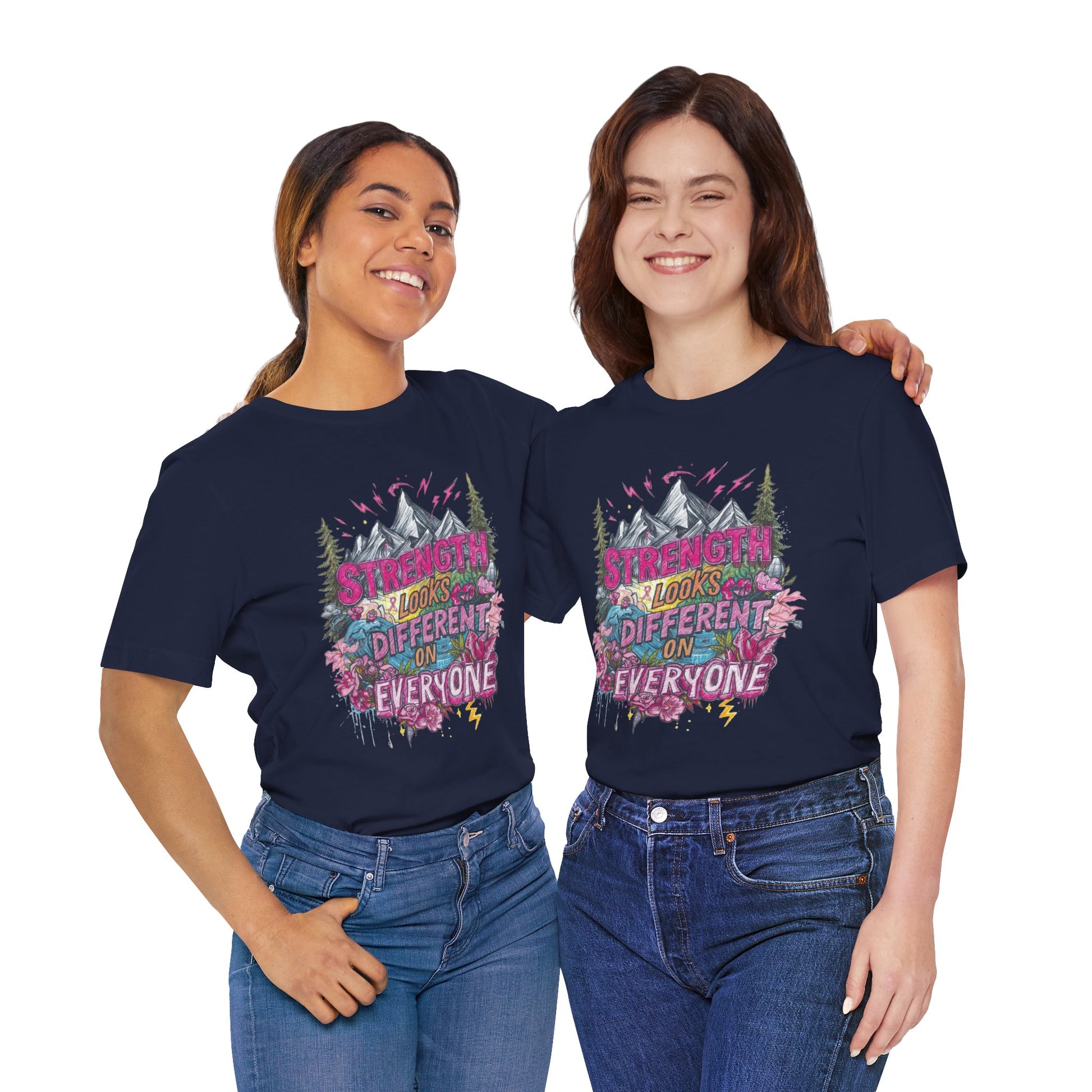 Strength Looks Different Mountainscape Unisex Shirt - You're My Kind of Weird T-Shirt
