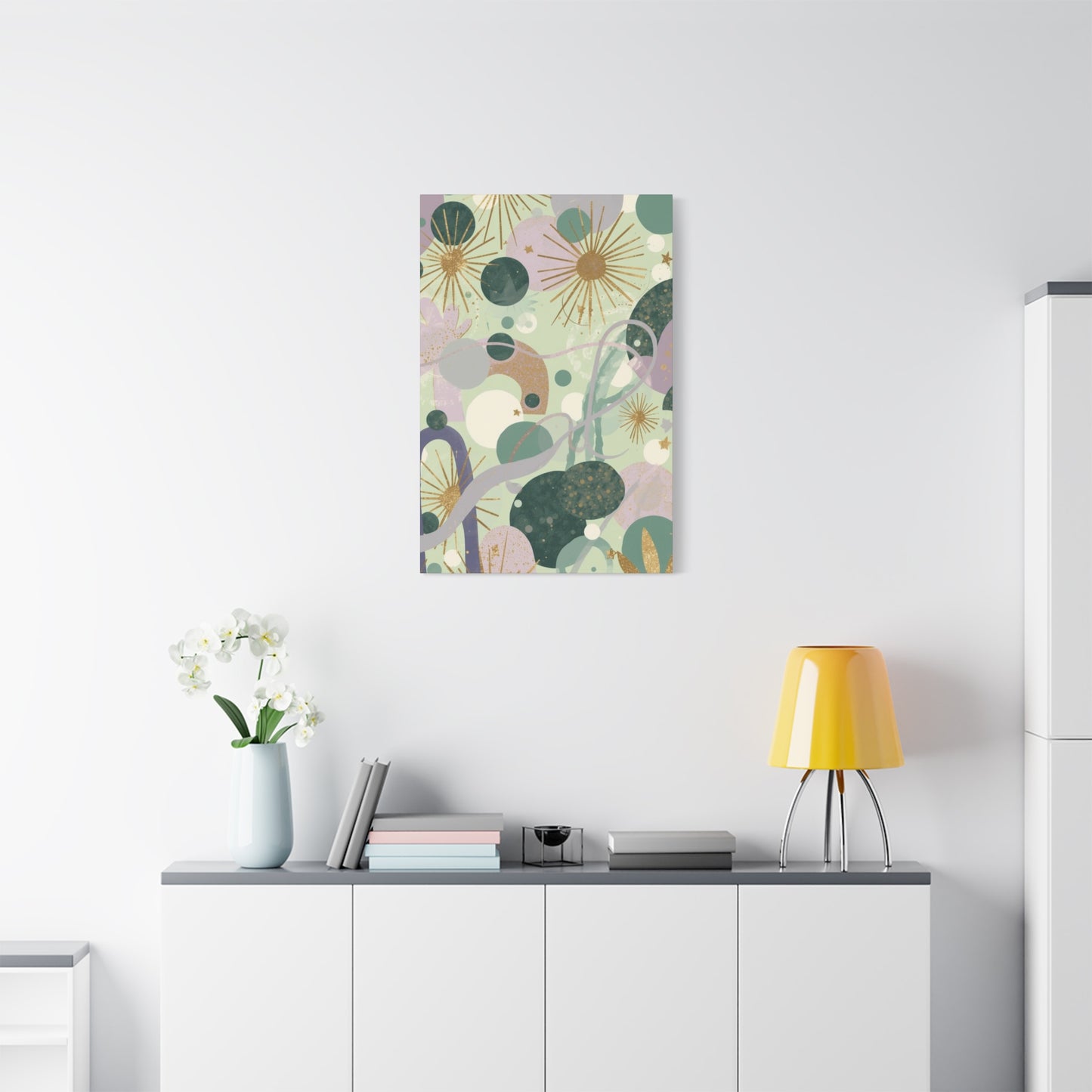 Dopamine Abstract Celestial Shapes Matte Canvas - You're My Kind of Weird