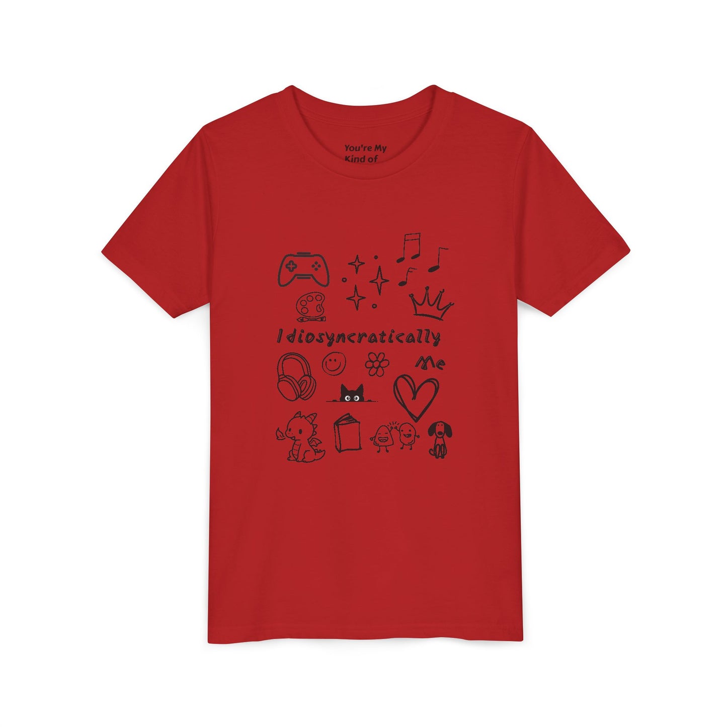Idiosyncratically Me Youth Tee *CUSTOMIZE* | Pick doodles that are meaningful to YOU - You're My Kind of Weird
