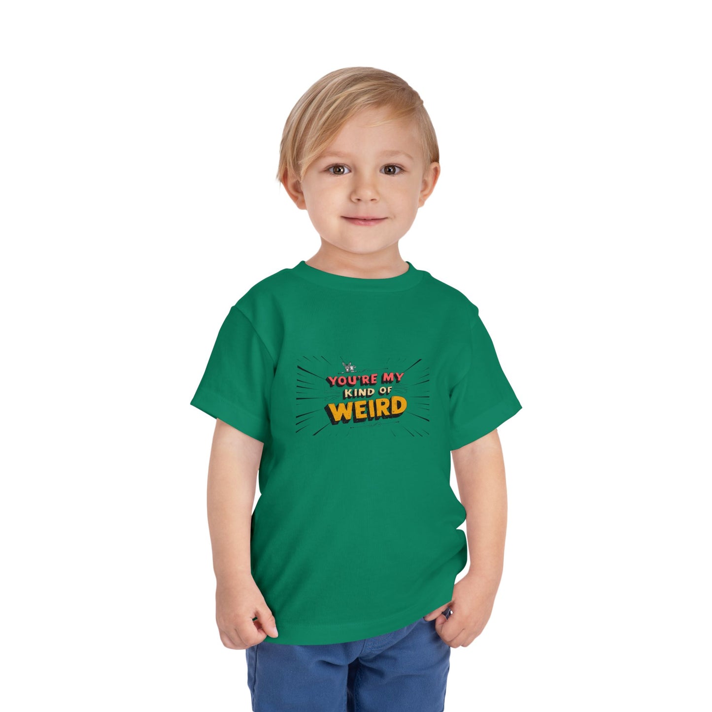 Whimsical Toddler Tee - 'You're My Kind of Weird' Cute Vintage Design, Fun Kids Shirt, Birthday Gift, Playdate Apparel, Funny Toddler Clothing