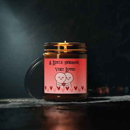 A Little Strange, Very Loved Candle | Soy Candle in Amber Jar - You're My Kind of Weird