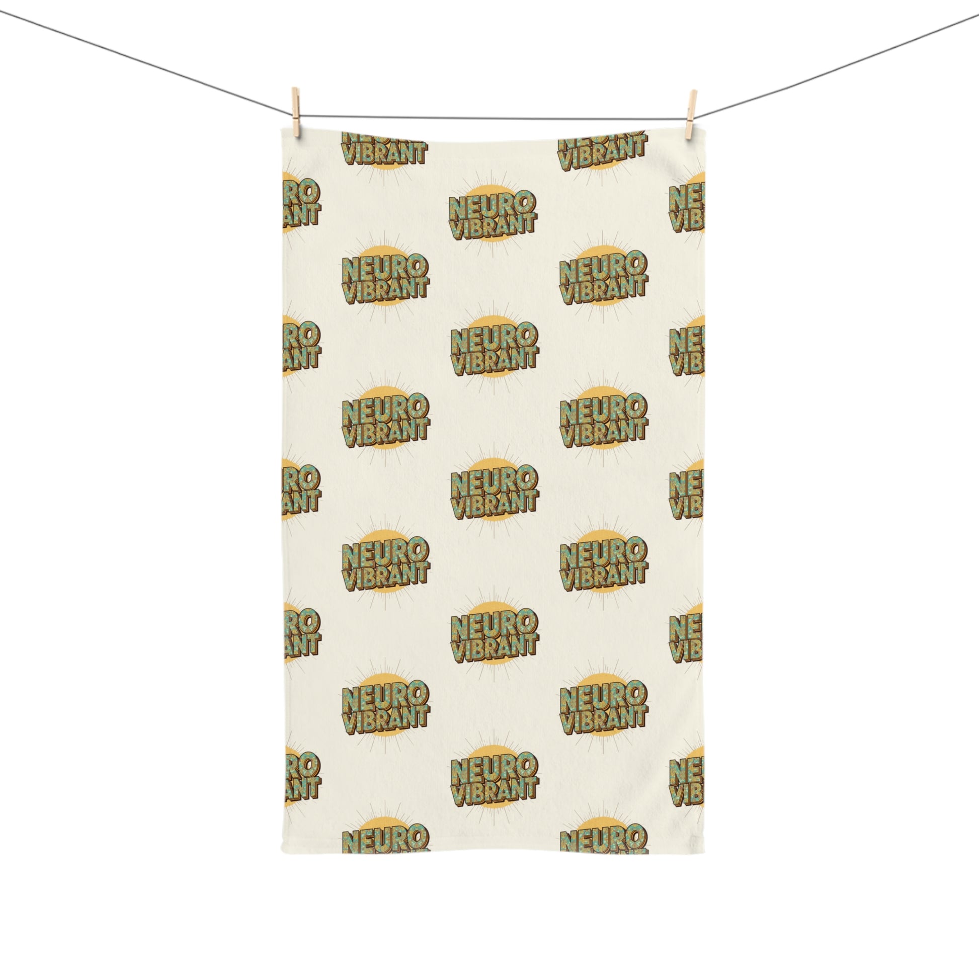 NeuroVibrant Patterned Hand Towel – Kitchen & Bath Accent - You're My Kind of Weird