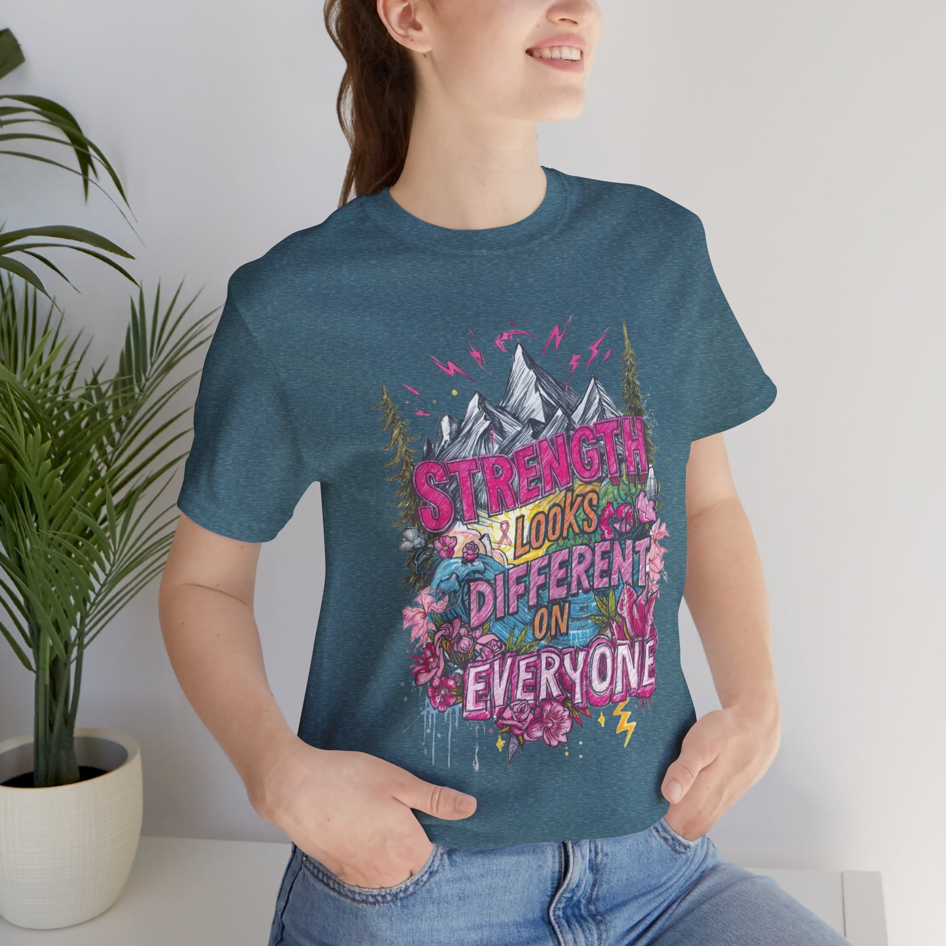 Strength Looks Different Mountainscape Unisex Shirt - You're My Kind of Weird T-Shirt