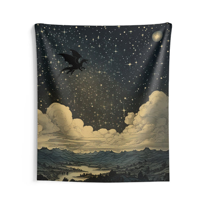 Celestial Dragon Night Sky Tapestry, Fantasy Starry Sky Wall Hanging - You're My Kind of Weird