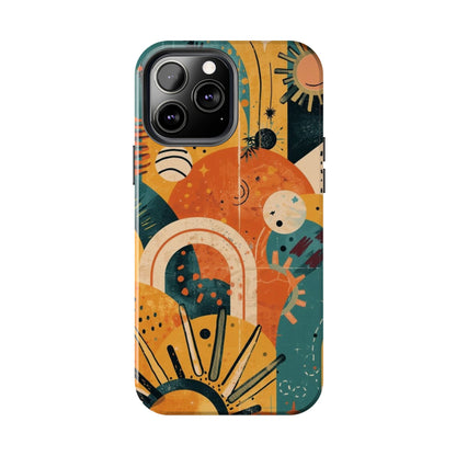 Dopamine Abstract Retro Sun and Moon iPhone Case | Tough Phone Cases - You're My Kind of Weird