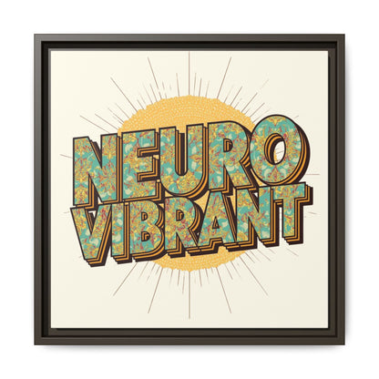 Neuro Vibrant Framed Canvas Art — Colorful Retro Wall Print - You're My Kind of Weird
