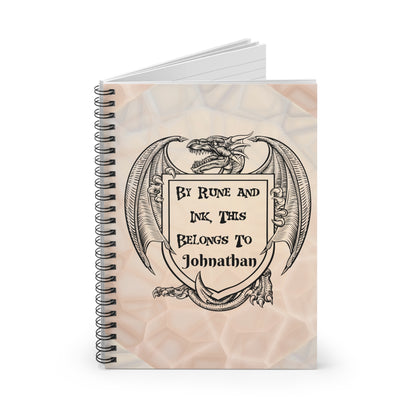 Dragon Crest Notebook Personalized Gothic Shield Spiral Notebook - You're My Kind of Weird
