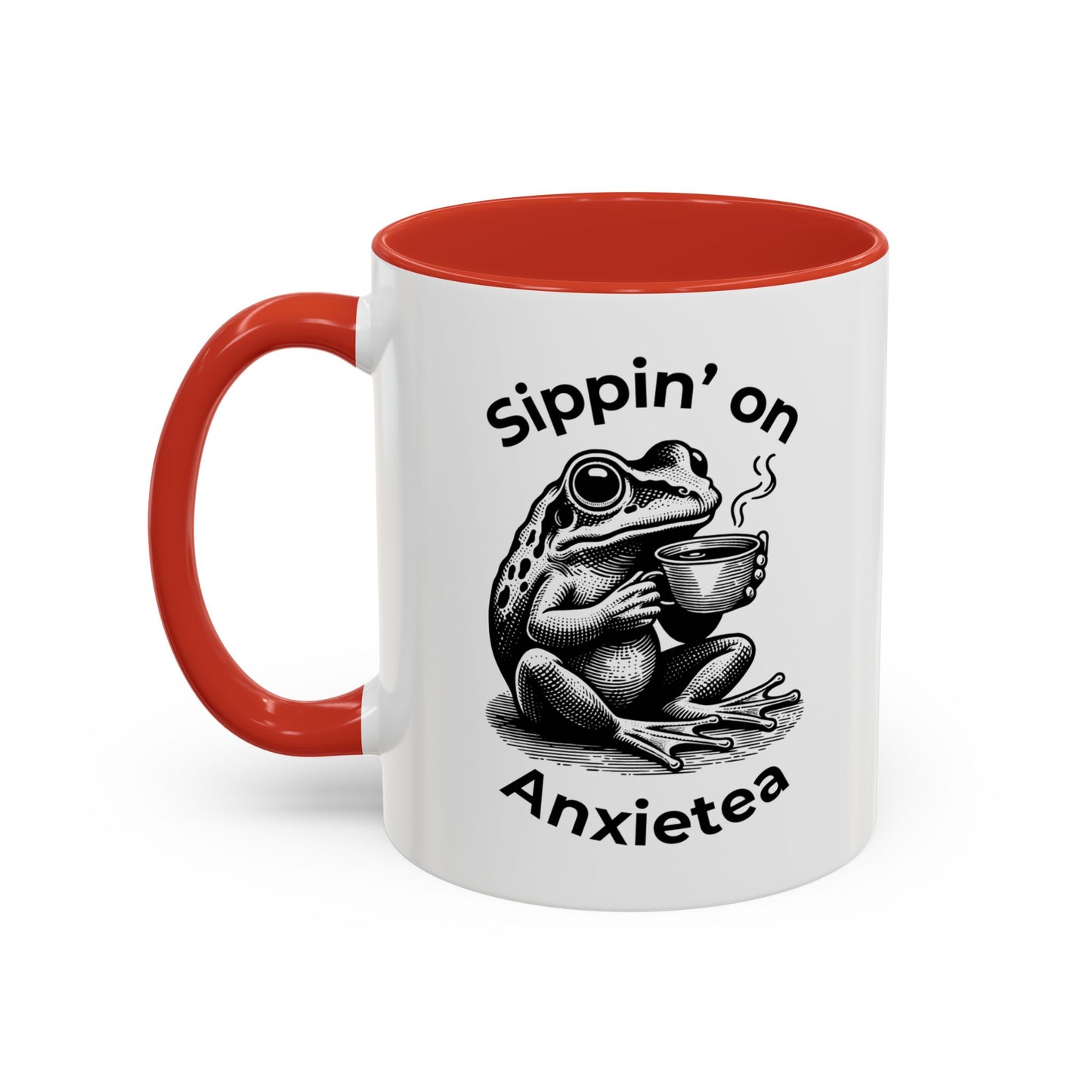 Sippin’ on Anxietea Frog Ceramic Mug (11/15oz) - You're My Kind of Weird