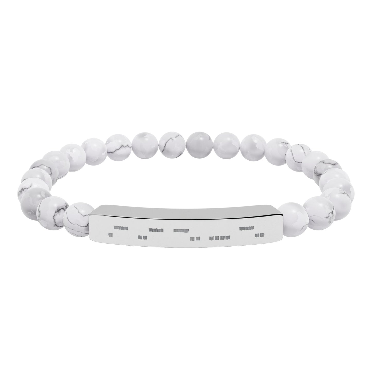 AuDHD Morse Code Bracelet | Natural Stone Stretch Bracelet | Neurodiverse Jewelry - You're My Kind of Weird