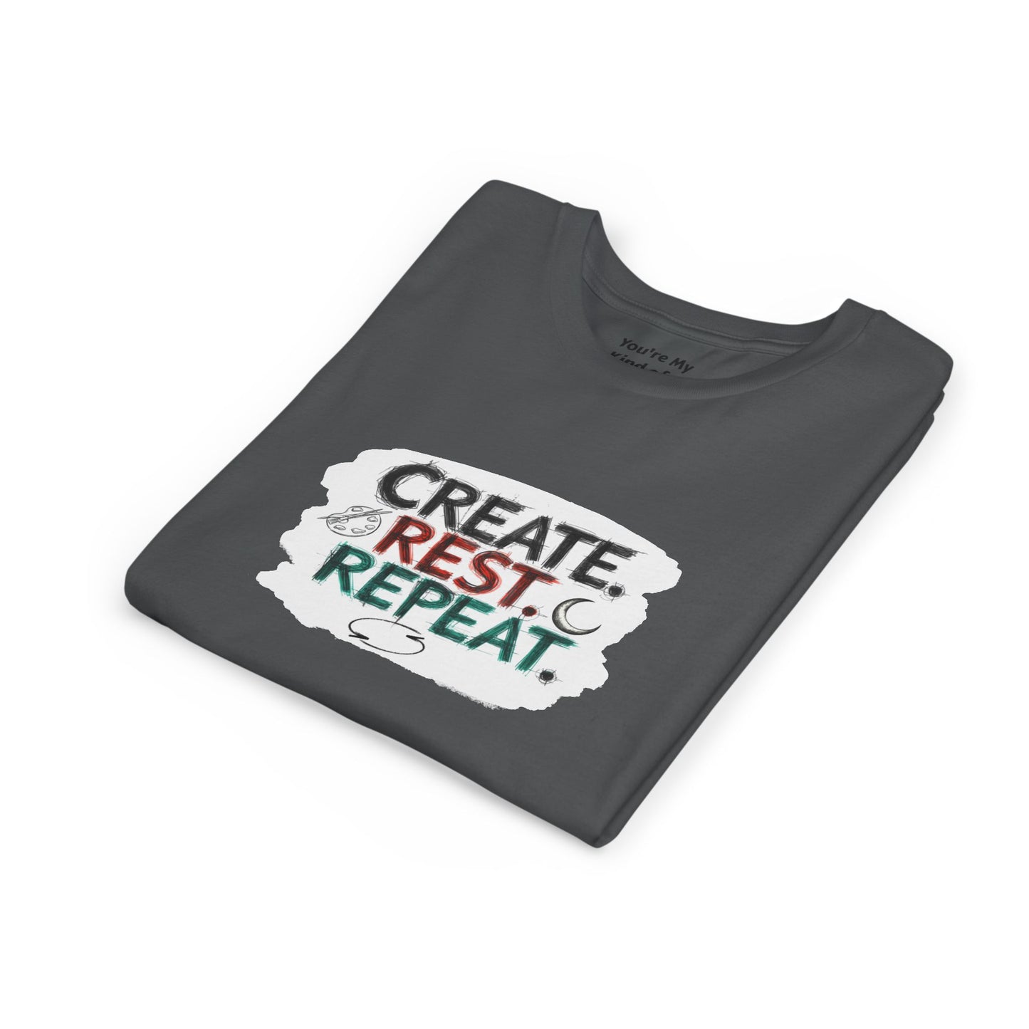 Create. Rest. Repeat. Kids Kwanzaa Shirt | Youth Creativity Tee | Uplifting Holiday Gift for Young Dreamers - You're My Kind of Weird