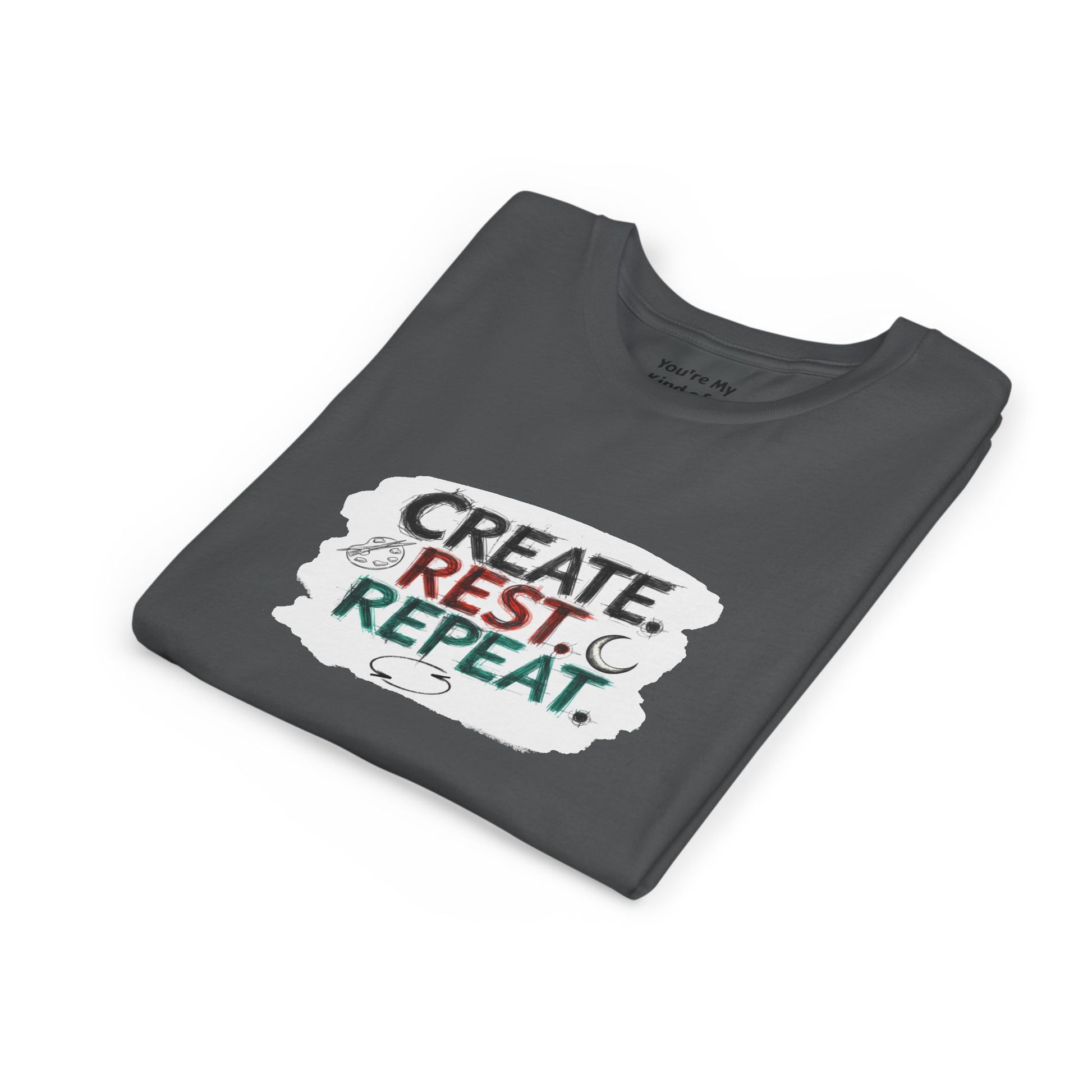 Create. Rest. Repeat. Kids Kwanzaa Shirt | Youth Creativity Tee | Uplifting Holiday Gift for Young Dreamers - You're My Kind of Weird