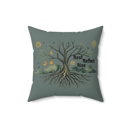 Solstice Nature - Inspired Decorative Pillow, Rest Reflect Rise Cushion - You're My Kind of Weird