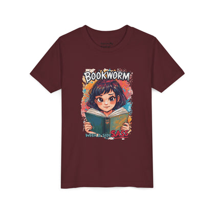 Kids Bookworm Sass Tee, Fun T-Shirt for Young Readers, Gift for Book Lovers, Back to School Apparel, Cute Kid's Graphic Tee
