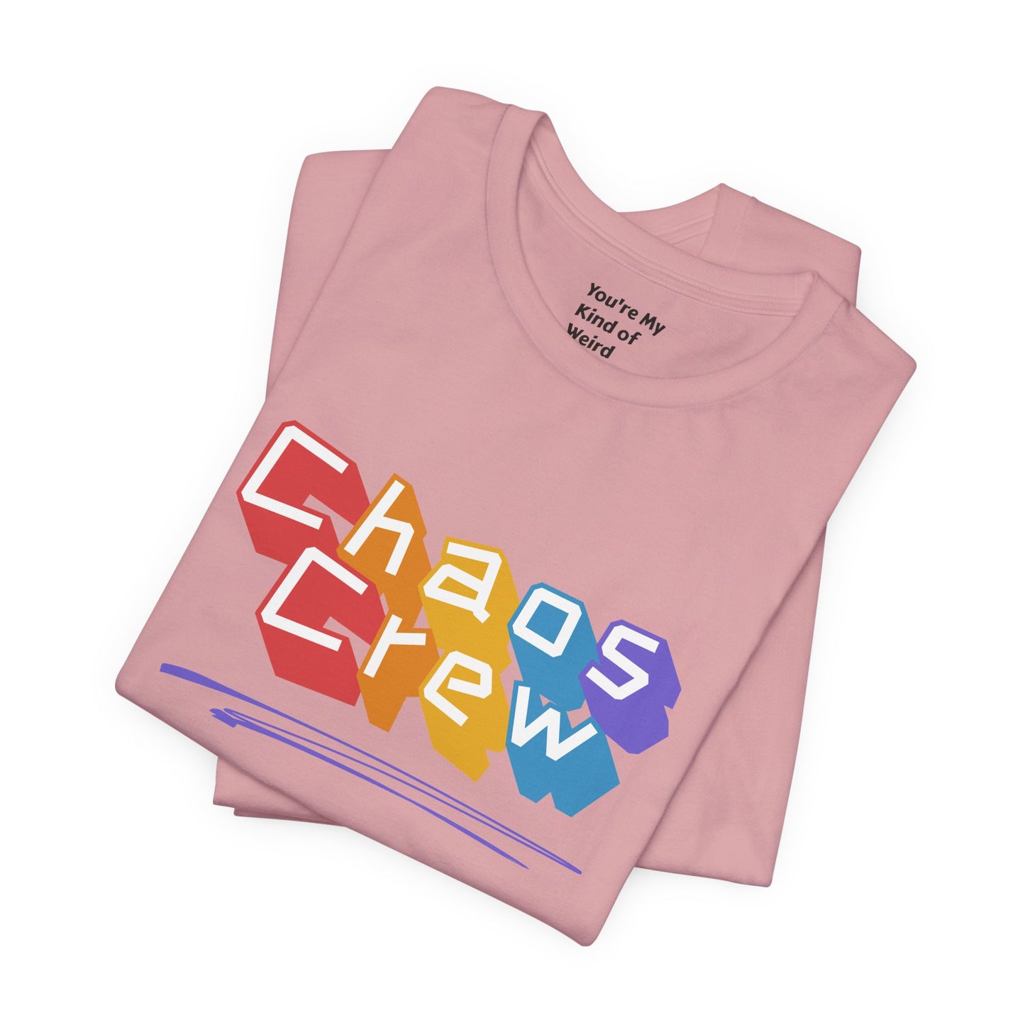 Chaos Crew Tee — Colorful Retro Graffiti Graphic T-Shirt - You're My Kind of Weird