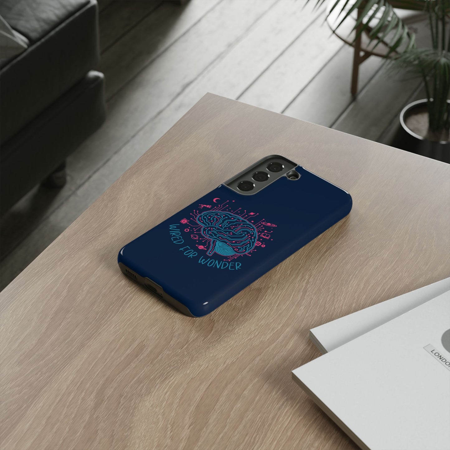 "Wired for Wonder" Brain Tech Design Samsung Galaxy Phone Case - You're My Kind of Weird