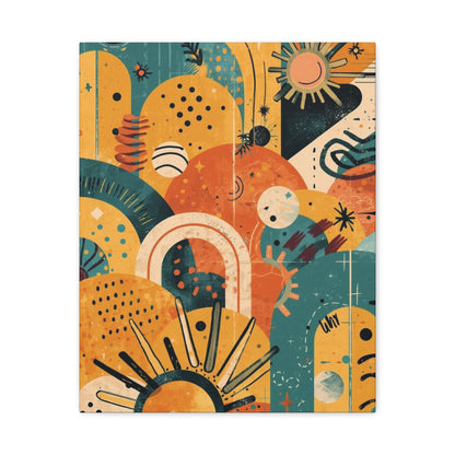 Dopamine Fun Abstract Retro Sunset Collage Canvas - You're My Kind of Weird
