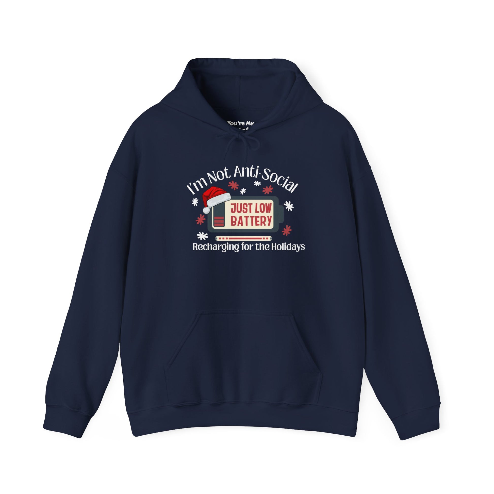 Low Social Battery Anti - Social Hoodie, Cozy Sweatshirt for Introverts - You're My Kind of Weird