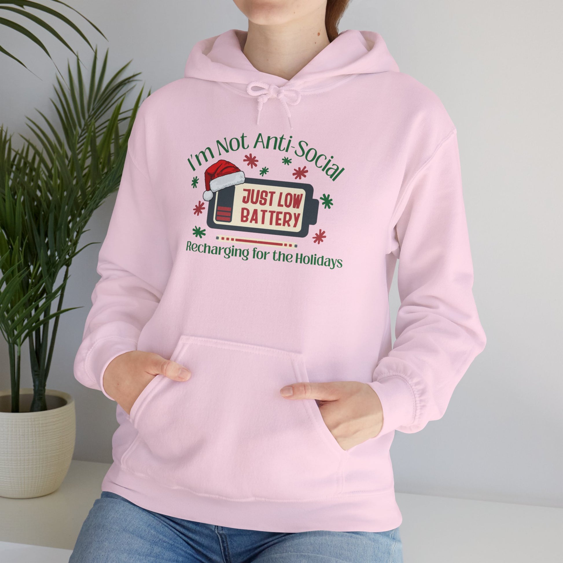 Low Social Battery Anti - Social Hoodie, Cozy Sweatshirt for Introverts - You're My Kind of Weird
