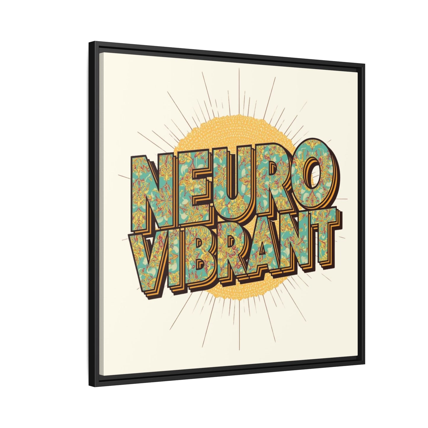 Neuro Vibrant Framed Canvas Art — Colorful Retro Wall Print - You're My Kind of Weird