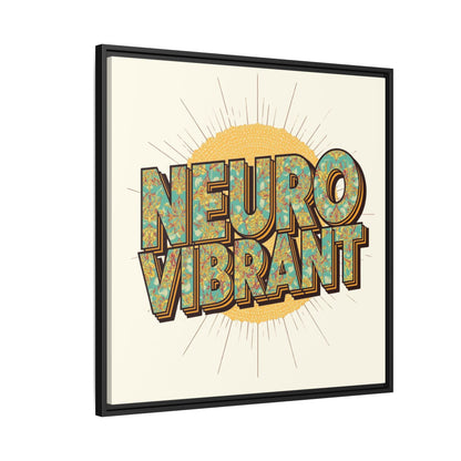 Neuro Vibrant Framed Canvas Art — Colorful Retro Wall Print - You're My Kind of Weird