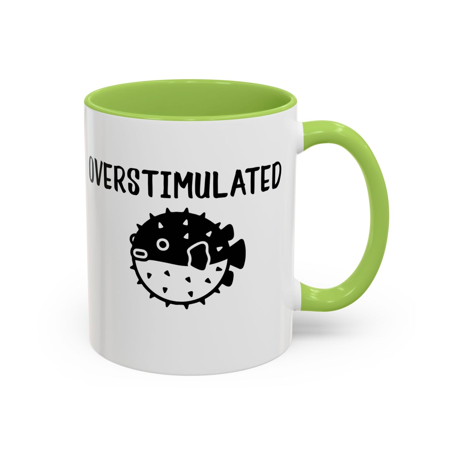 Overstimulated Pufferfish Mug | Accent Coffee Mug 11oz 15oz - You're My Kind of Weird