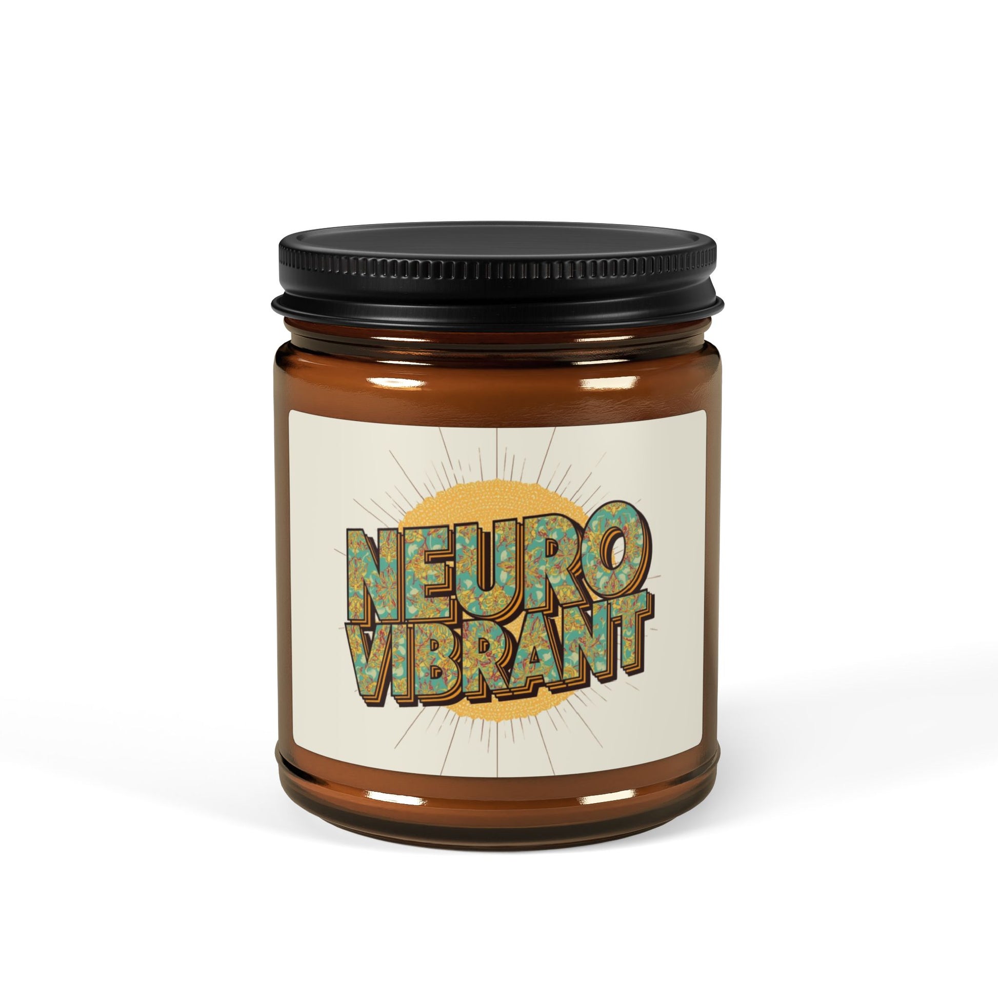 Neuro Vibrant Scented Soy Candle — Amber Jar Aromatherapy Candle - You're My Kind of Weird