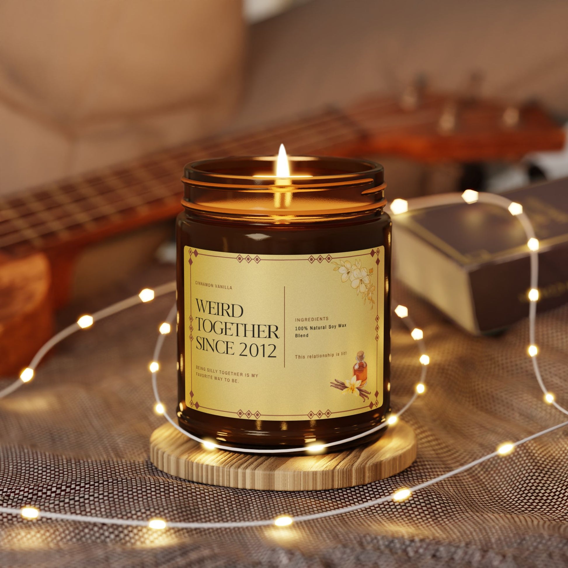 Weird Together Since [Custom] Candle | Scented Soy Amber Jar - You're My Kind of Weird
