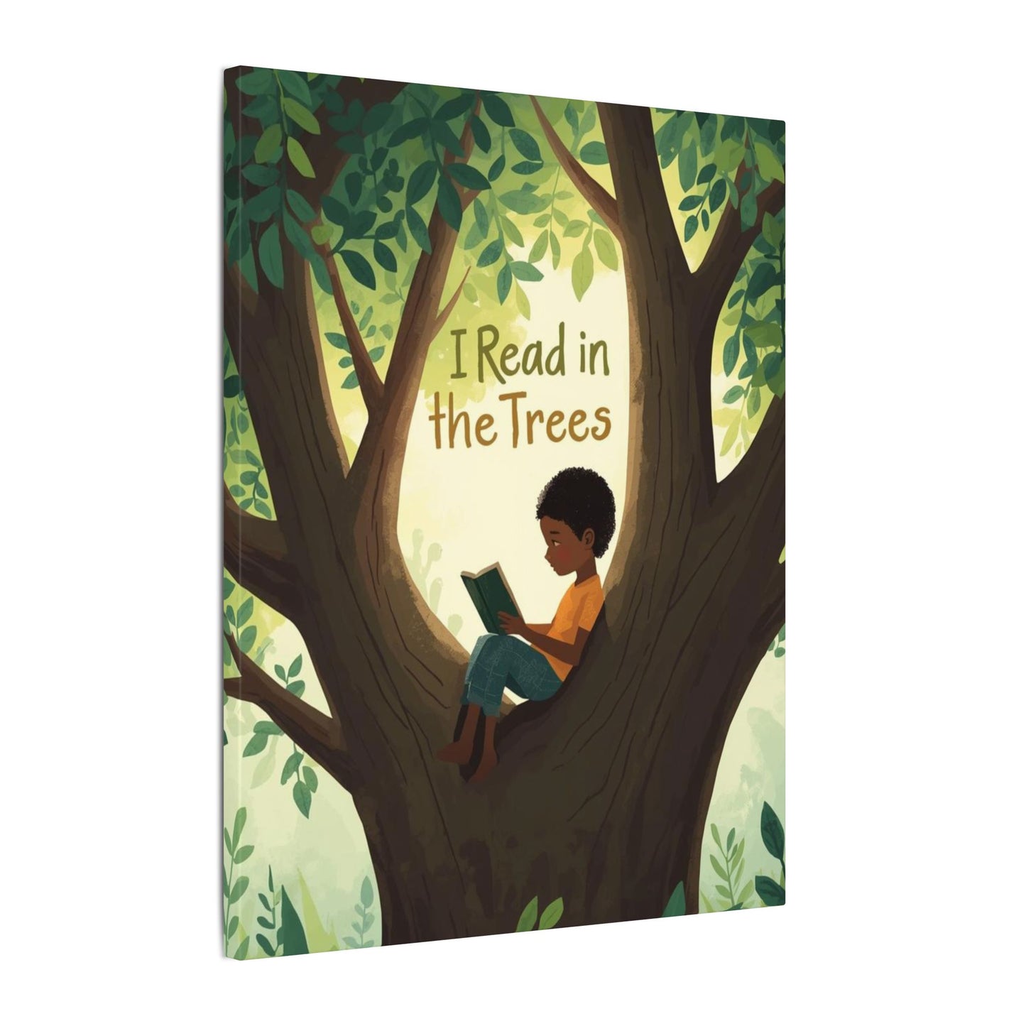 I read in the Trees Canvas Art | Reading Decor for Book Lovers, Wall Art for Kids, Unique Gift for Readers, Educational Wall Decor, Literary Gift - You're My Kind of Weird