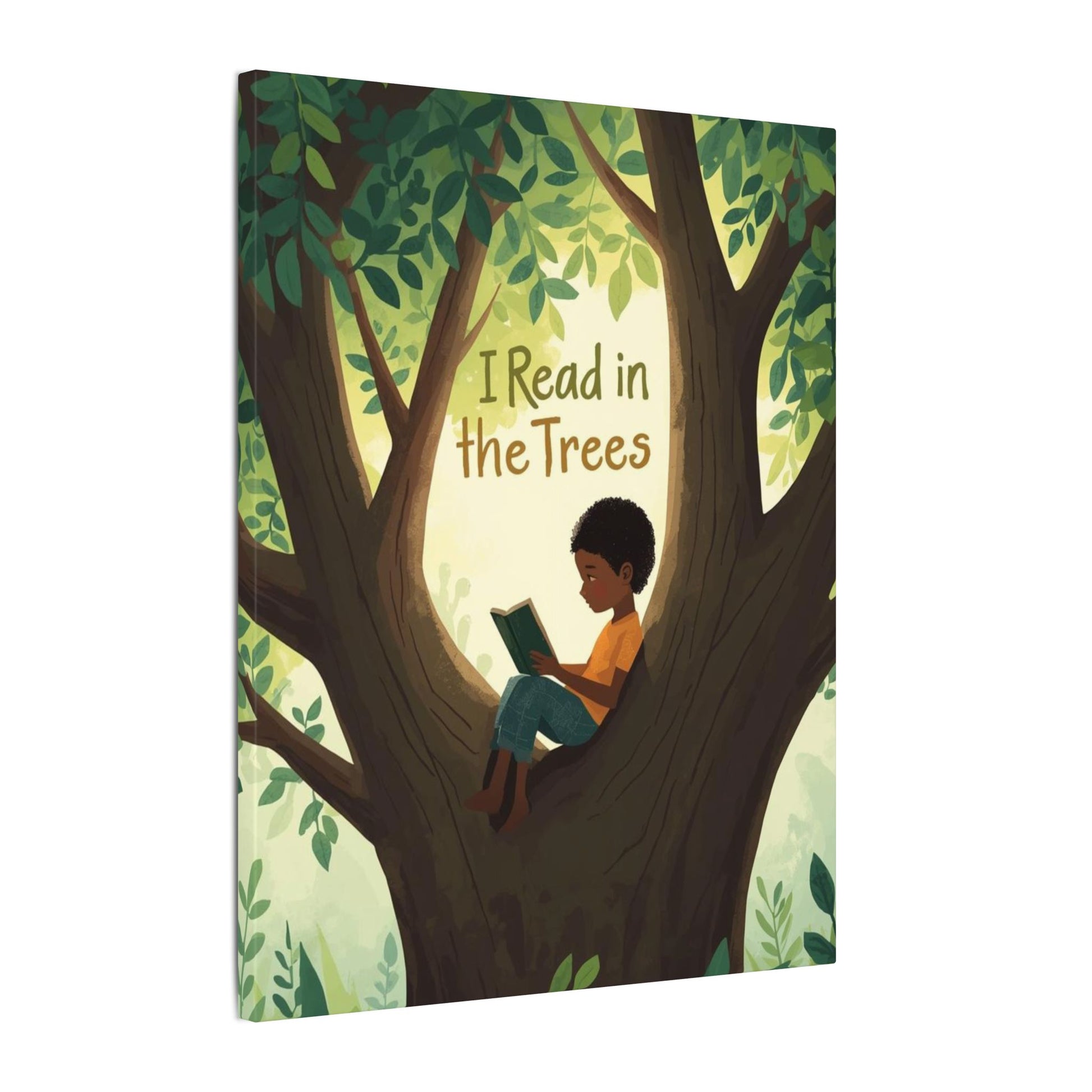 I read in the Trees Canvas Art | Reading Decor for Book Lovers, Wall Art for Kids, Unique Gift for Readers, Educational Wall Decor, Literary Gift - You're My Kind of Weird