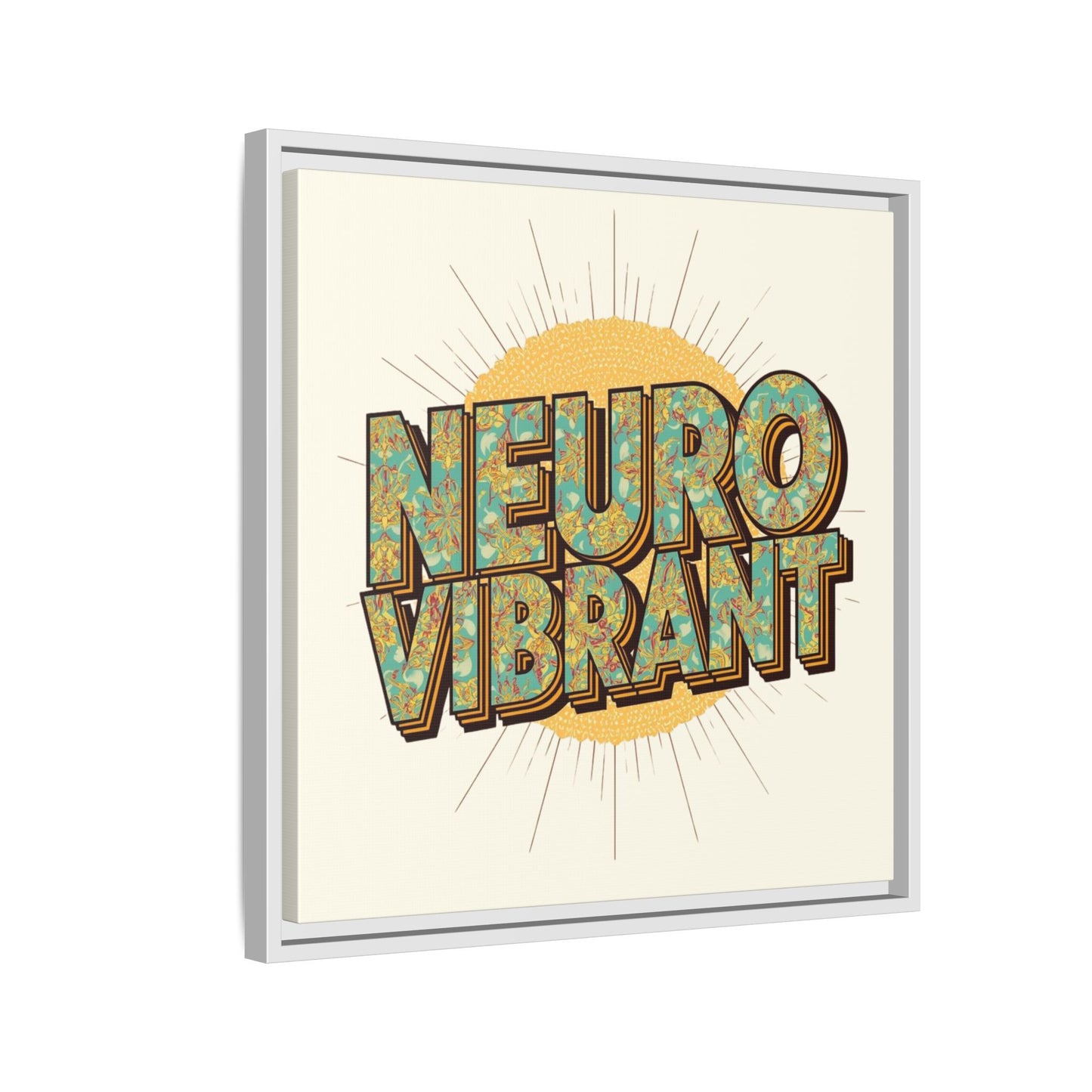 Neuro Vibrant Framed Canvas Art — Colorful Retro Wall Print - You're My Kind of Weird