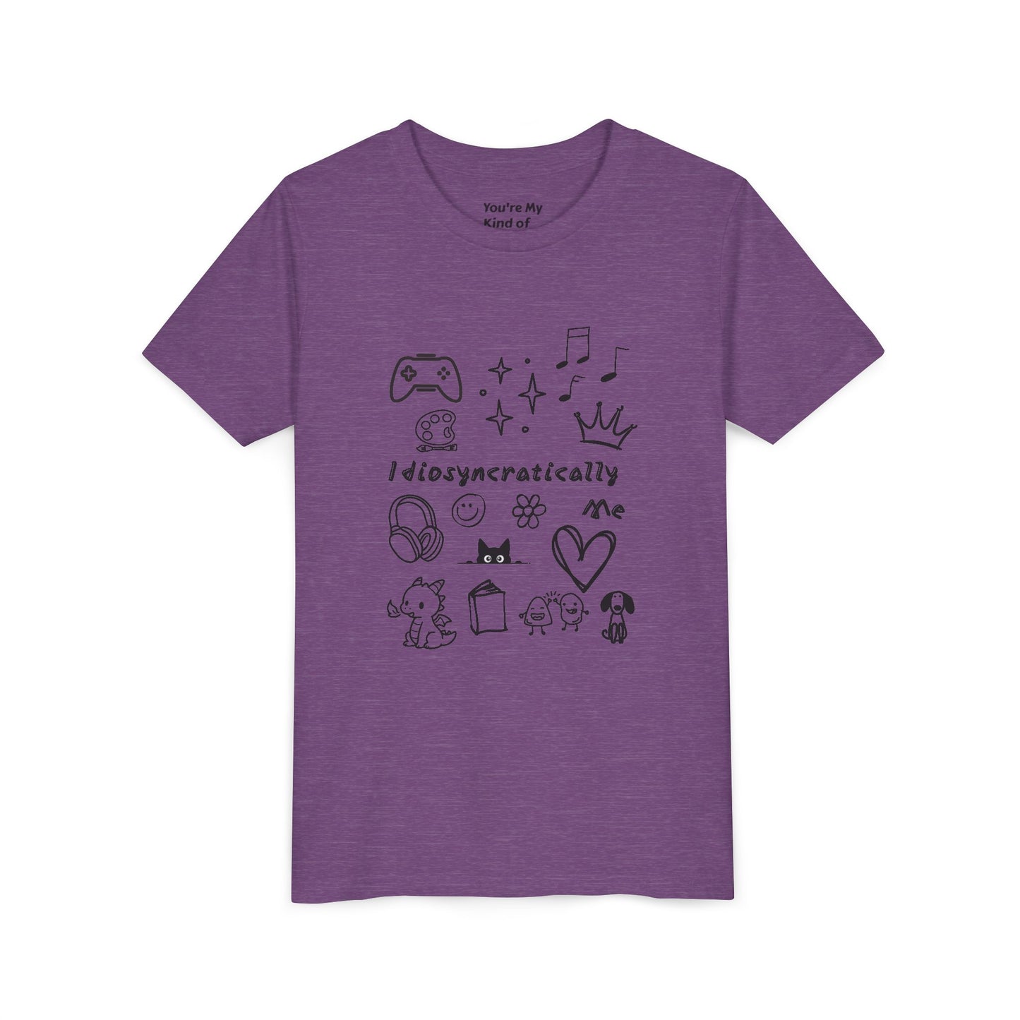 Idiosyncratically Me Youth Tee *CUSTOMIZE* | Pick doodles that are meaningful to YOU - You're My Kind of Weird