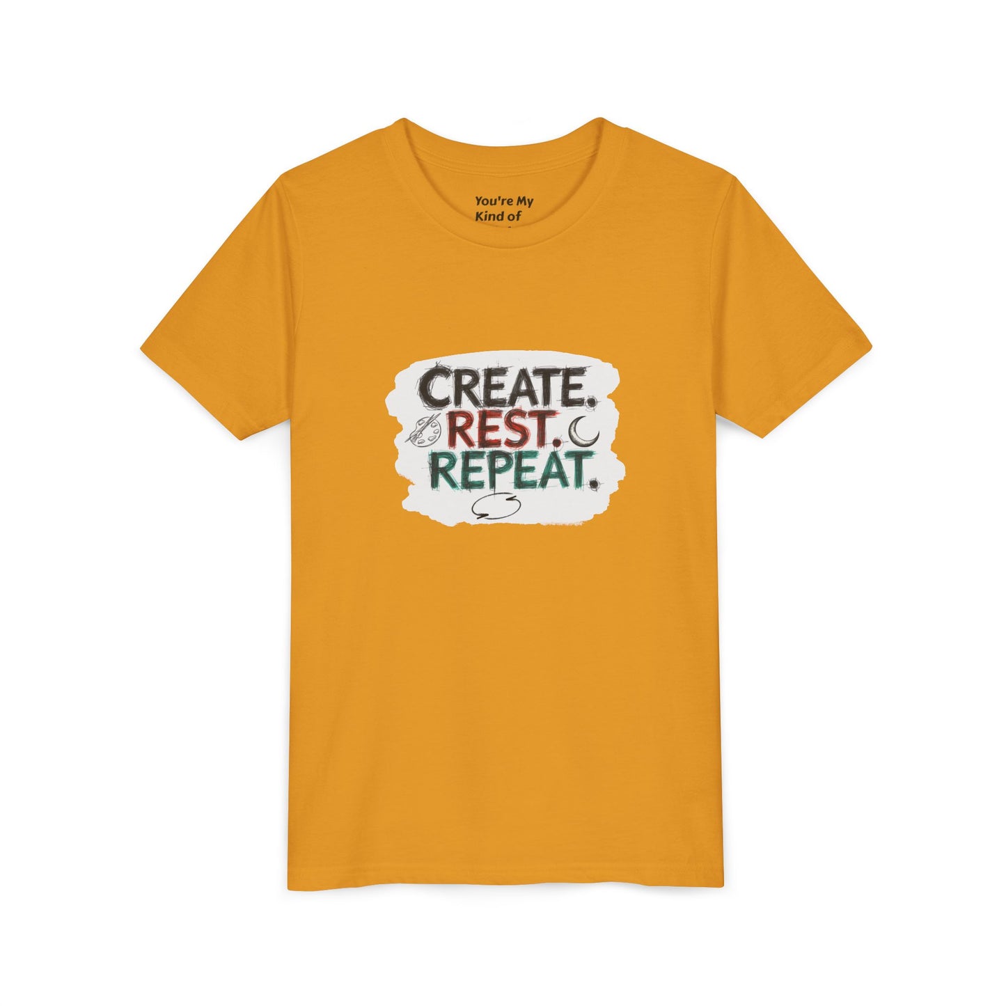 Create. Rest. Repeat. Kids Kwanzaa Shirt | Youth Creativity Tee | Uplifting Holiday Gift for Young Dreamers - You're My Kind of Weird