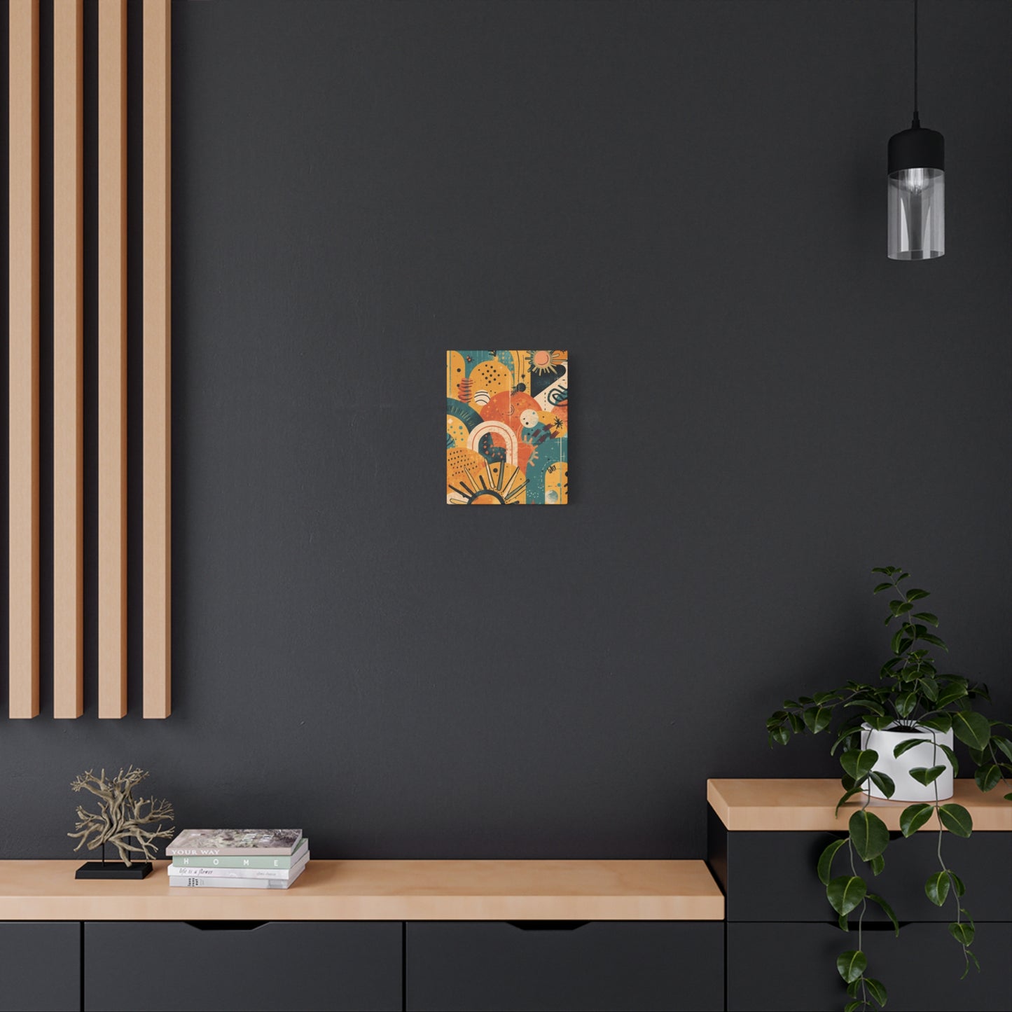 Dopamine Fun Abstract Retro Sunset Collage Canvas - You're My Kind of Weird