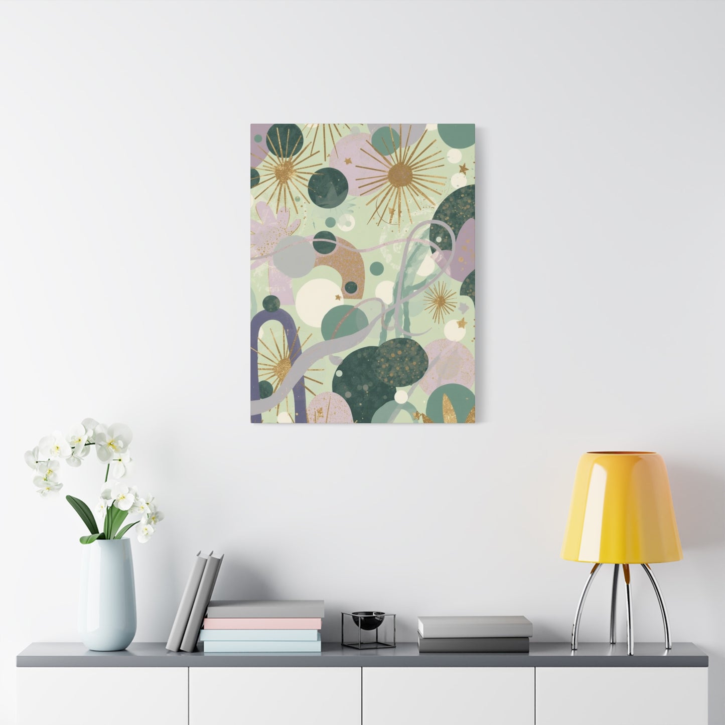 Dopamine Abstract Celestial Shapes Matte Canvas - You're My Kind of Weird