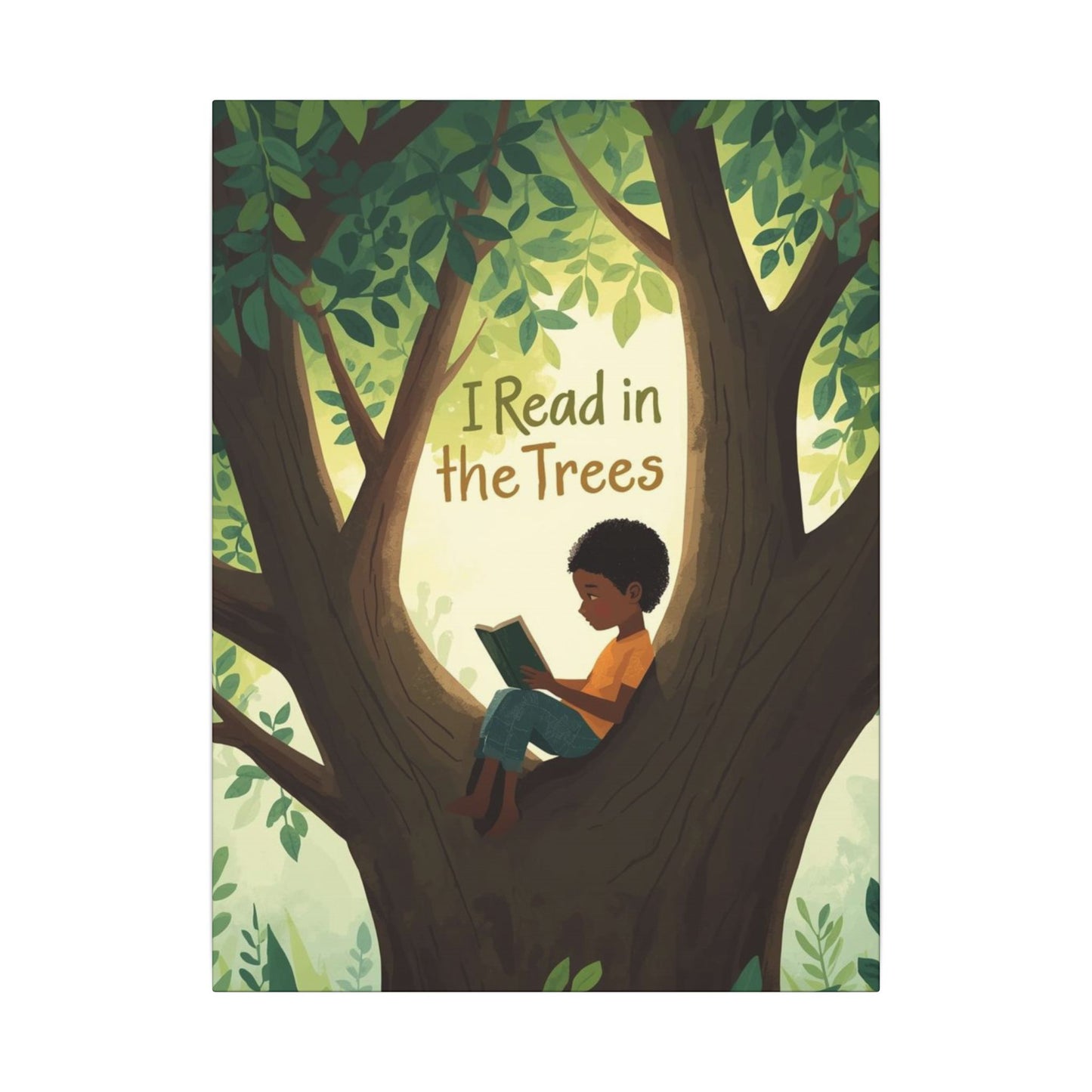 I read in the Trees Canvas Art | Reading Decor for Book Lovers, Wall Art for Kids, Unique Gift for Readers, Educational Wall Decor, Literary Gift - You're My Kind of Weird