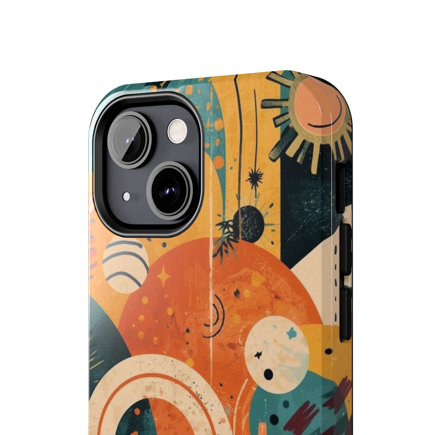 Dopamine Abstract Retro Sun and Moon iPhone Case | Tough Phone Cases - You're My Kind of Weird
