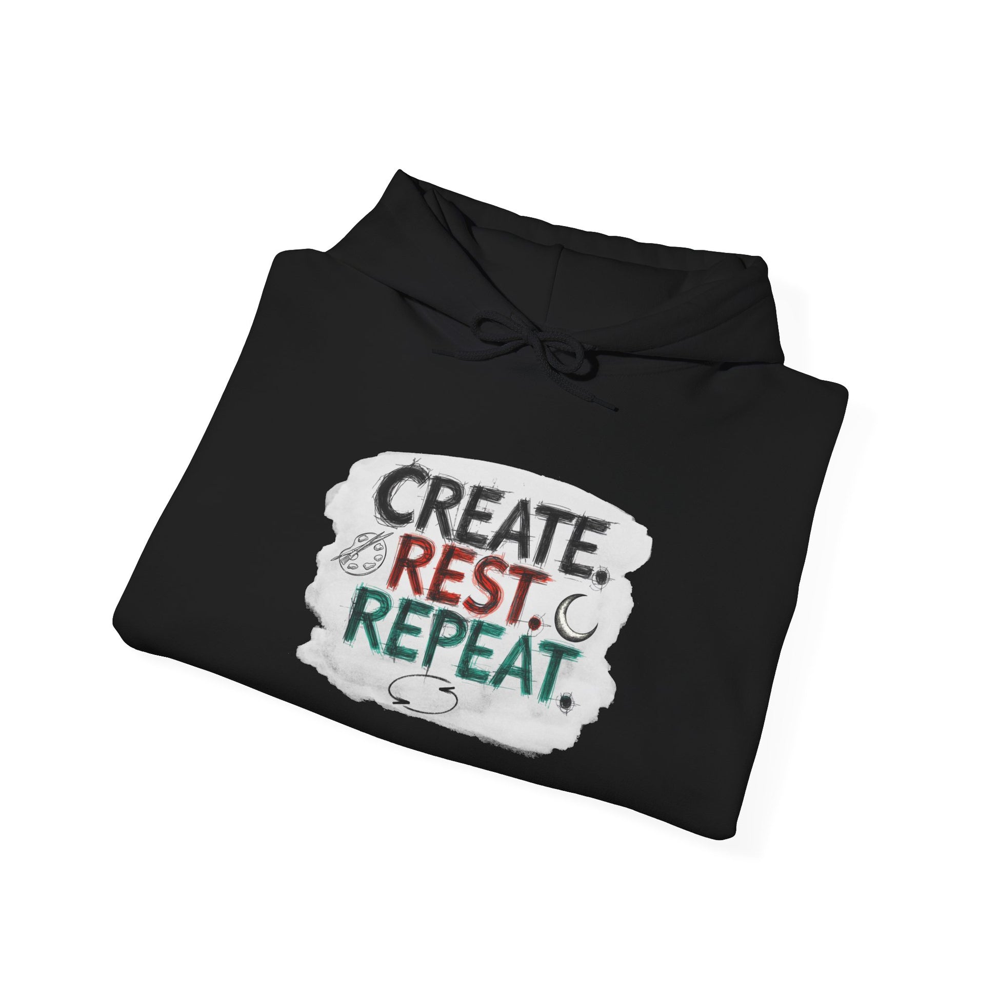 Create. Rest. Repeat. Hoodie | Cozy Kwanzaa & Mindful Sweatshirt - You're My Kind of Weird